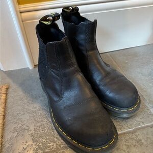 Dr. Martens Black Leather Ankle Boots